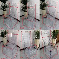 Chaises de mariage de luxe européennes modernes rustiques, nouvelle arrivée, acrylique transparent, haute transparence, personnalisables, événements en intérieur