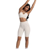 Pantalon Capri sans couture taille haute avec effet push-up, short de yoga et cyclisme effet seconde peau pour femme, legging de sport amincissant le ventre