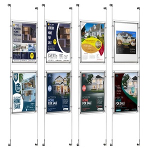 <b>Real</b> Estate Window Displays A1 A2 A3 A4 Acrylic <b>Crystal</b> Light Box Hanging Large Size Led <b>Crystal</b> Light Box for Mall - Product Image 1