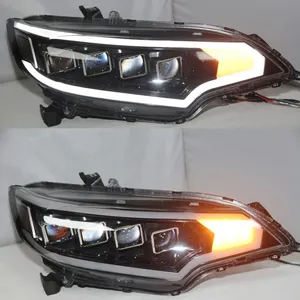 LED Head Lamp LED Strip Front Headlights Assembly For HONDA Fit Jazz 2015 Year 3800