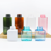 Botol persegi PET 250ml 450ml 500ml, pembersih tangan botol pompa busa perawatan tubuh tersedia