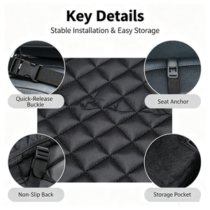 Lot de 2 housses de siège auto pour chien, housses de siège auto imperméables, housses de siège auto pour animaux de compagnie, protection de siège auto pour siège avant, durable - Product Image 4