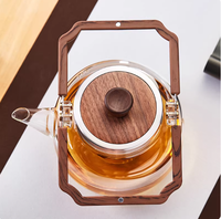 Teko Kaca Tahan Suhu Tinggi Kapasitas Besar Set Teh Kopi Gaya Zen Asia Ramah Lingkungan Tahan Lama Dapat Digunakan Ganda untuk Teh Elektrik