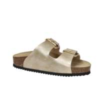 Valleverde Sandales à bout ouvert en cuir véritable pour femme, talon platine de 3 cm, taille 39, chaussures confortables