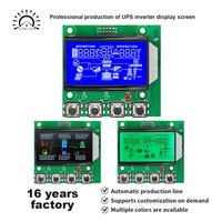 شاشة LCD مخصصة OEM ODM مع إضاءة خلفية زرقاء وخضراء من نوع VA HTN، وحدة عرض LCD مجزأة مع شريحة مدمجة للعاكسات