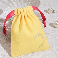 Luxe coloré coton lin cadeau bonbons emballage sac pour mariage faveur fête personnalisé imprimé Logo bijoux clé poussière mousseline pochette