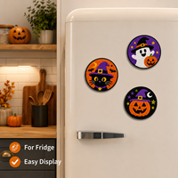 Juego de insignias de chapa personalizadas de Halloween con bordado de chenilla, diseños de calabaza, fantasma y gato para sombreros, bolsos y regalos para eventos