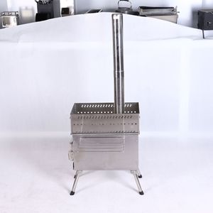 Tente de camping créative et pratique pour pique-nique en plein air, sauna pliable, poêle à bois en acier inoxydable, déflecteur de vent, éclairage pour 3 à 5 personnes - Product Image 2