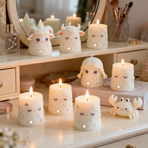 Colección Completa de Velas Aromáticas del Zodiaco, Velas con Forma de Horóscopo, Aromaterapia, Decoración Adorable para el Hogar, Regalos con Fragancia - Product Image 1