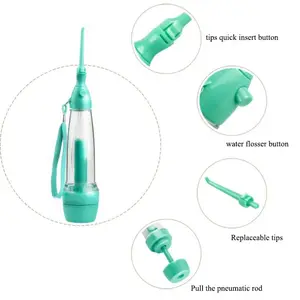 最佳顶部水牙线器私人便携式手动空气牙线无绳水牙线器口腔护理冲洗器牙齿清洁剂