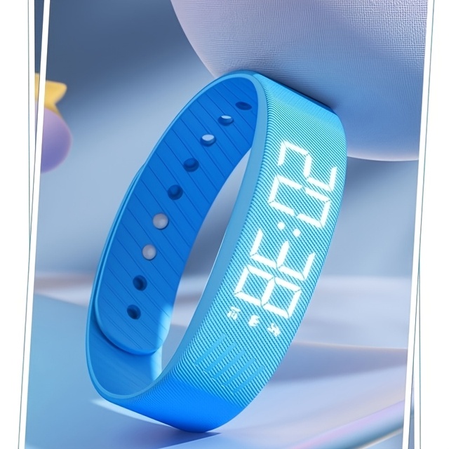 New Fitsleeps Alarm Clock Watch Bracelet Silent Vibration Wake-up Wristband for Deep Sleepers Snooze-free Smart Watch for Men