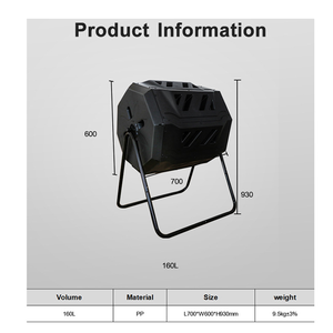 Garden Compostera 160L Compost Bin Tumbler Compact Compost Vending Bin Composteur Cuisine Compost Bin - Product Image 4