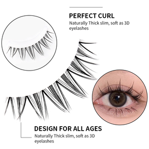 Venta al por mayor Cluster <span class=keywords><strong>Lashes</strong></span> Suministros de belleza Diferentes longitudes Estilo natural Fibra sintética Material D Curl Maquillaje - Product Image 5
