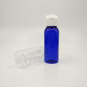 Azul transparente 10ml 500ml Bombas de plástico Flip Flop Cap Serigrafía Botellas de plástico cosméticas vacías para líquido de perfume - Product Image 1