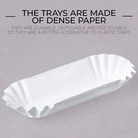 Barquettes jetables biodégradables en papier de qualité alimentaire pour emballer des sandwichs, des hamburgers, des sushis, des hot-dogs