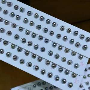 Gioielli raffinati di acqua salata vera perla Akoya 6.5-7mm tinta nera perla di colore pavocktahitiano per la creazione di gioielli fai da te - Product Image 3