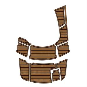 Plancher en teck EVA antidérapant de conception moderne pour yacht et marine Chaparral 230 SSI 2005, application extérieure, technique brossée - Product Image 2