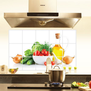 Tulip Oil Proof <b>Wall</b> <b>Stickers</b> AY3008 PVC 3D Rectangle Home <b>Decoration</b> - Product Image 4