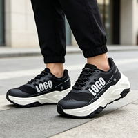 Chaussures de marche décontractées pour hommes avec logo personnalisé, lacets, antidérapantes, légères, confortables, avec empeigne en mesh et semelle en caoutchouc