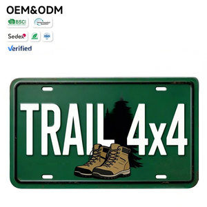 Placa <span class=keywords><strong>de</strong></span> Matrícula Metálica Personalizada para Vehículos Todoterreno 4x4, Muestra Gratuita, MOQ Bajo - Product Image 1