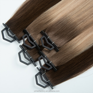 Extensions de cheveux naturels Genius Weft à cuticules alignées, invisibles, russes, à trame plate nouée à la main, coupables – Meilleures ventes - Product Image 1