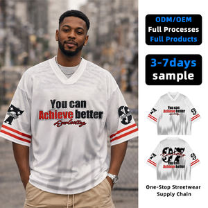 T-shirts décontractés pour hommes de premier rang, style hip-hop, en tricot spandex/polyester 200g, impression numérique, séchage rapide, service OEM, patchwork personnalisé - Product Image 1