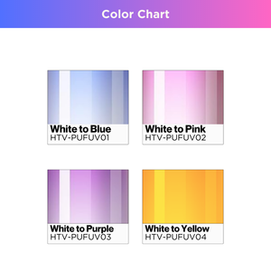 Rollo de vinilo de hojaldre que cambia de color UV 3D de Fábrica-HTV de hojaldre sensible al calor para transferencias de hierro <span class=keywords><strong>Cricut</strong></span> y prendas - Product Image 2