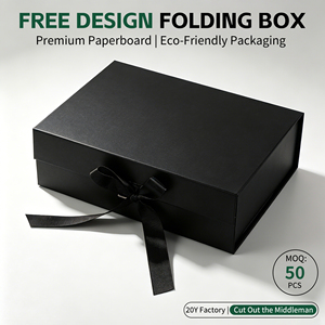 Caja de Regalo Magnética de Cartón de Lujo, Grande, Premium, con Cinta, Materiales Reciclados, Diseño Rectangular Personalizable para Pequeñas Empresas - Product Image 1