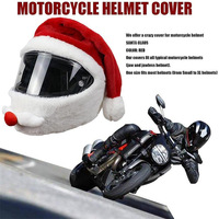 Hiver Adulte Pom Peluche Cadeau pour Hommes Femmes Crazy Outdoor Funny Santa Cycling Motorcycle Full Helmet Headgear Cover Christmas Hat