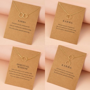 Touses joyería de moda inspiradora significativa Joyeria Bijoux Femme Collier Kolye mujeres mensaje tarjeta Pinky Promise collar - Product Image 2