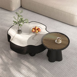 Mesa de Centro Creativa y Elegante para Sala de Estar, Estilo Rústico, Moderna, de Metal, con Forma de Flor, Linda, Fácil de Ensamblar, Muebles para el Hogar - Product Image 3