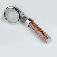 Ensemble de douche à main 3 modes avec double filtration, recharge de chlore, fonction ionique, boule minérale, finition chromée, design moderne, garantie 5 ans, facile à installer pour salle de bain