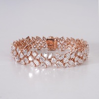 Pulsera de Oro Sólido de 14K con Esmeraldas Amarillas/Blancas/Rosas, Joyería con Diamantes Cultivados en Laboratorio para Mujer, Diseño Elegante y Lujoso, Certificado IGI