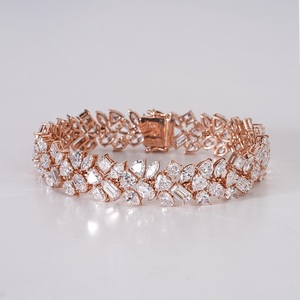 14K <b>Solid</b> <b>Gold</b> Emerald Bracelet for Women Lab Grown Diamond Jewelry with Elegant Design for Daily Wear & Special Occasions - Product Image 1