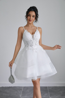 Robe de bal à sequins pour femme, robe de soirée en tulle sans manches, col en V personnalisé, appliques en dentelle, robe de soirée de luxe 2026
