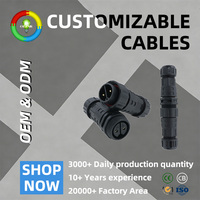 Connecteur de câble en nylon étanche haute tension M20 IP68 20A, facile à brancher et à débrancher pour applications électriques sous-marines