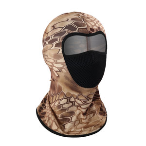 Men's Full Coverage Breathable Mesh Balaclava Python Camouflage Motorcycle Riding Face Mask Adjustable Headgear Summer - Product Image 5