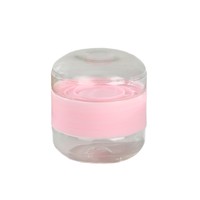 Bouteille cylindrique transparente en plastique à double compartiment pour animaux de compagnie, pot de rangement pour accessoires de coiffure pour enfants, bicolore de haute qualité