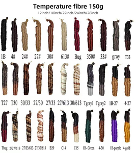 Vente en Gros Cheveux Bouclés Soie à la Française 12 Pouces 14 Pouces 24 Pouces 150 g/pièce Tresses Bouclées en Spirale Ondulation Lâche Cheveux au Crochet en Fibre Kanekalon - Product Image 4