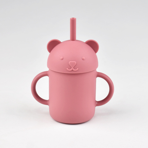 Gobelet à bec verseur en acier inoxydable de qualité supérieure avec paille en silicone souple anti-fuite pour l'apprentissage de la diversification alimentaire des bébés - Product Image 1