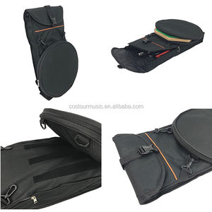 Almohadilla de Práctica de Batería de 12 Pulgadas de Doble Cara con <span class=keywords><strong>Baquetas</strong></span> de Arce <span class=keywords><strong>y</strong></span> Bolsa de Transporte para Práctica de Batería de Caja - Product Image 2