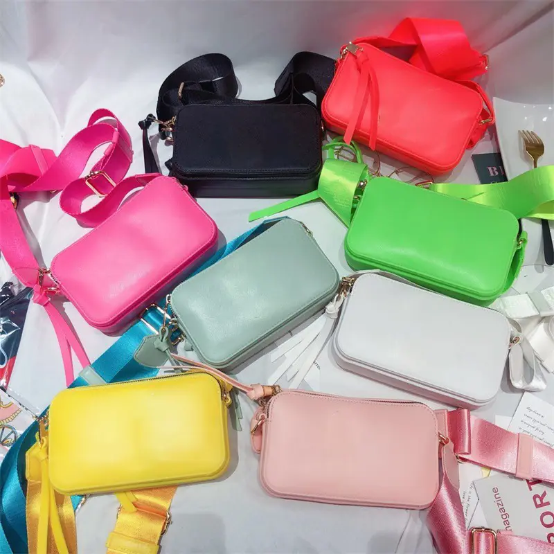 2022 nouveautés Fluorescent mode été carré néon sac à bandoulière jeunes filles dames Pu cuir sac de messager