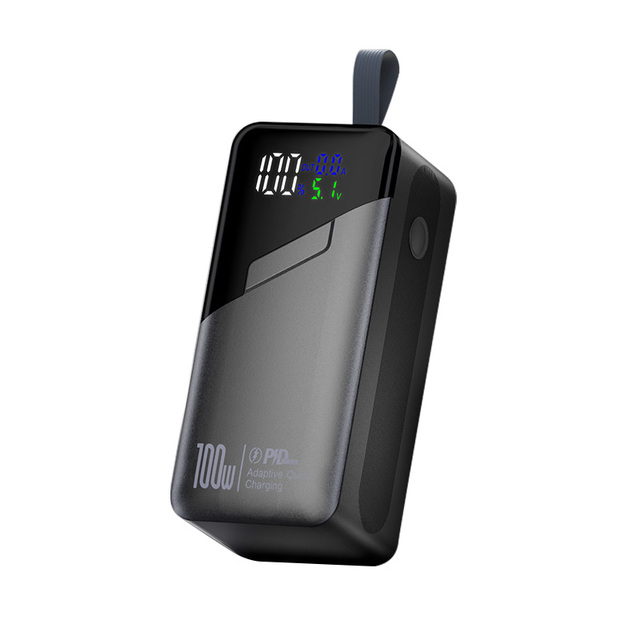 Latest PD100W Super Fast Charging Mobile Phone Bank Portable with LED Display Waterproof Feature for Phone Laptop Power Supply