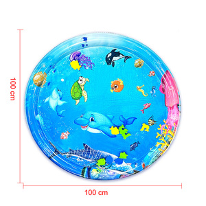 Estera de agua para el tiempo de barriga de varias etapas, Centro de Actividades inflable redondo que promueve el <span class=keywords><strong>desarrollo</strong></span> <span class=keywords><strong>motor</strong></span> y sensorial del bebé, juego de cultivo - Product Image 4