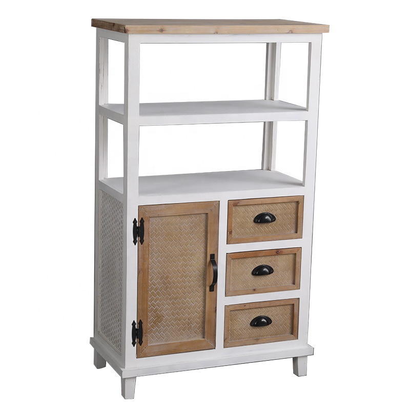 INNOVAHOME living room white color wooden corner cabinet tall thin storge home cabinet with shelf