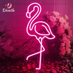 Nuevo diseño Flamingo Custom Neon Light Sign Wall Dormitorio Party Decor Acrílico Neon Sign