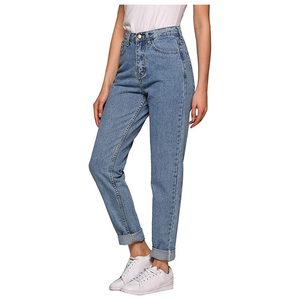Pantalones vaqueros elásticos para mujer, Jeans rectos de la mejor calidad, pantalones ajustados de estilo informal a la moda con 100% de algodón - Product Image 1