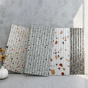 300x600mm mô hình lượn sóng Matte tất cả các sứ gốm terrazzo ốp tường Nordic nhà bếp phòng tắm Macaron gạch lát sàn chống trượt - Product Image 2