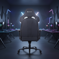 Chaise de bureau gaming 2026 haut de gamme à dossier haut avec revêtement en cuir PU, design moderne, pivotante et réglable en hauteur à 3 niveaux