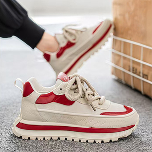 Retro Platform Casual Men's Casual Sports Sneakers Breathable Height Increasing Chunky Sports Shoes - Product Image 2
